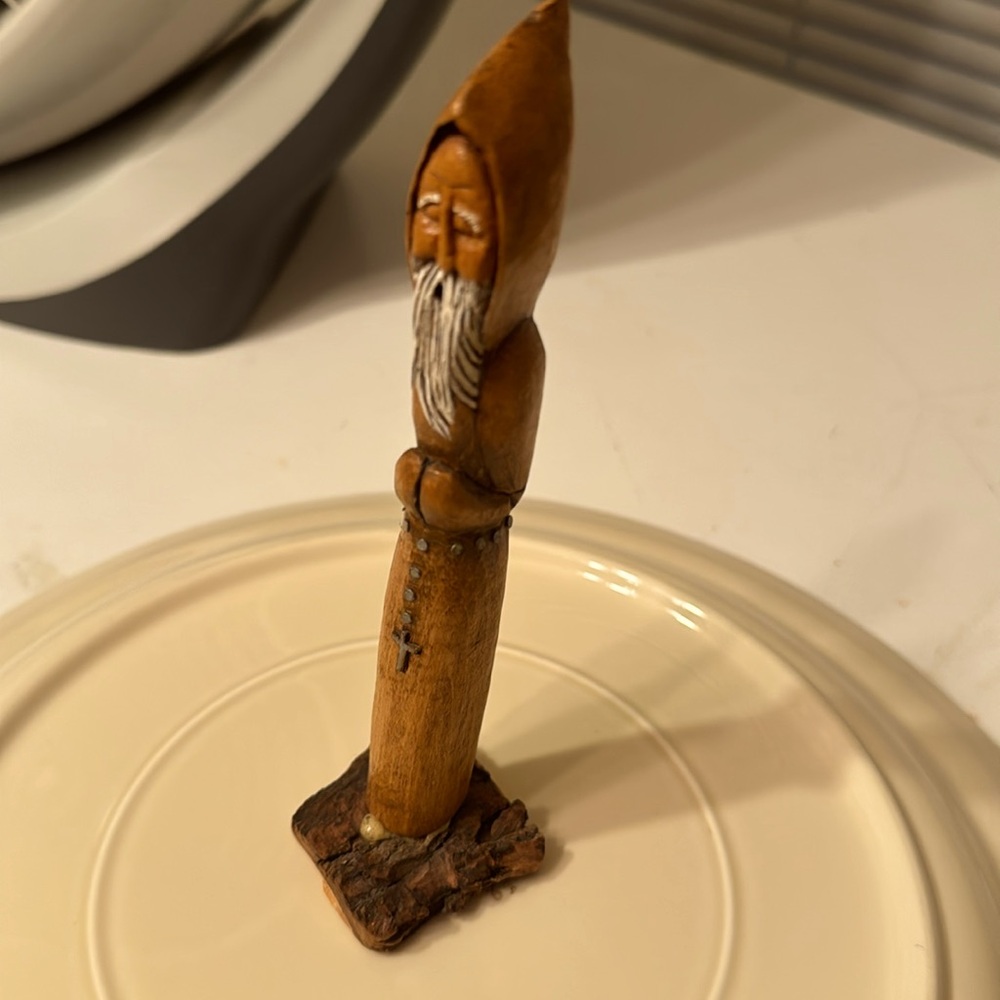 Hand Carved Basswood Monk